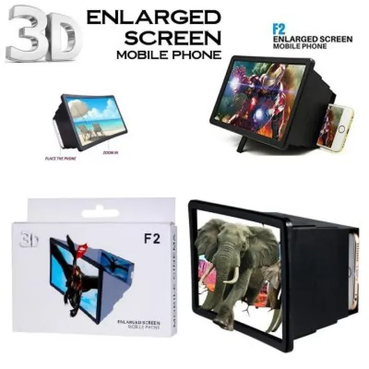F2 Portable 3D Magnifier Screen Enlarger / Magnifying Glass Zoom Video Screen HD all Mobile Phone random color View Gallery - Pakistan