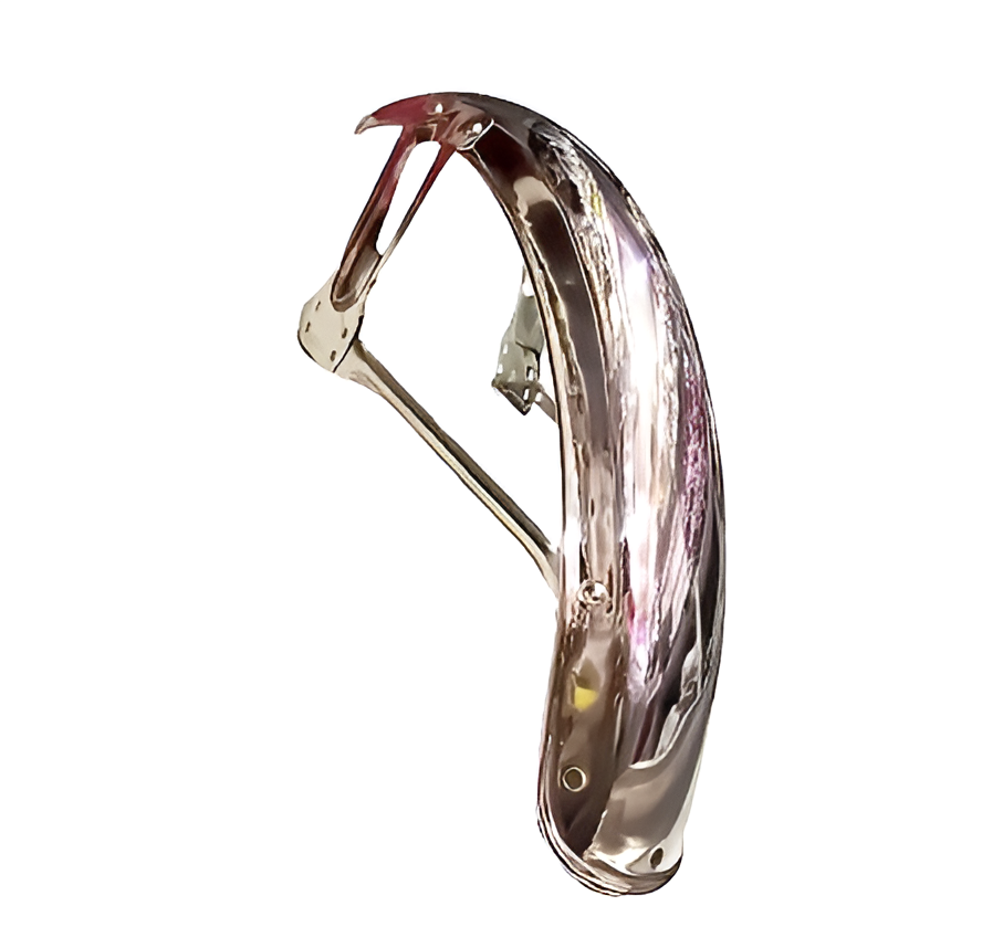 Front Cut Mudguard for 70cc and 125cc cafe racer bikes | Chrome Mudguard metal quality View Gallery - Pakistan