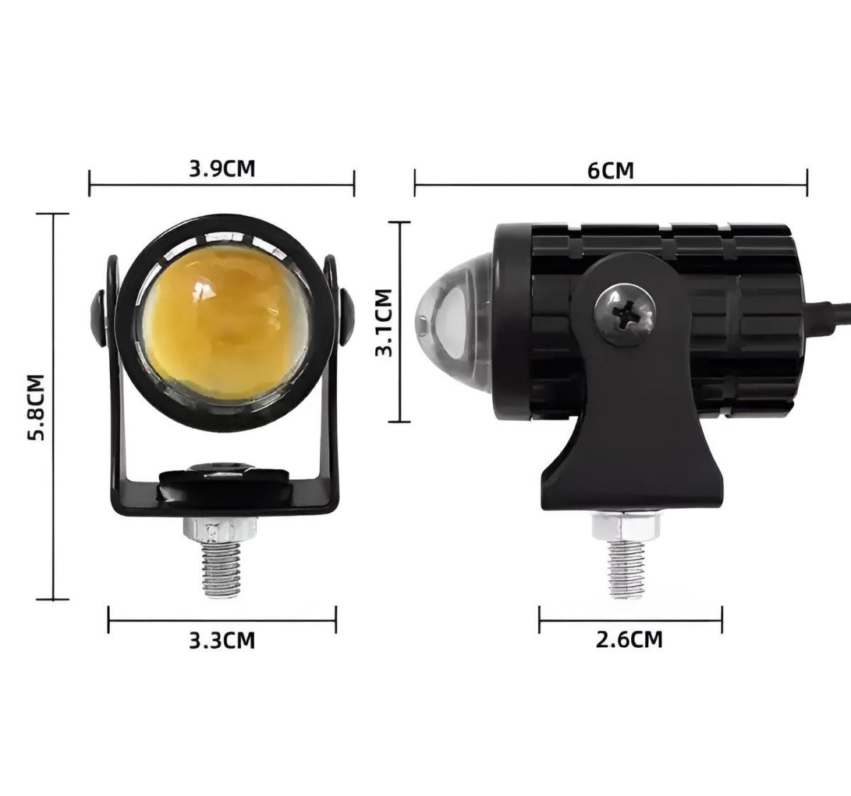 (1pcs) New Mini Driving Fog Light for All Motorcycle, Cars, Jeep  Dual Function White-Yellow Lens Projectors Auxiliary Light 20w View Gallery - Pakistan