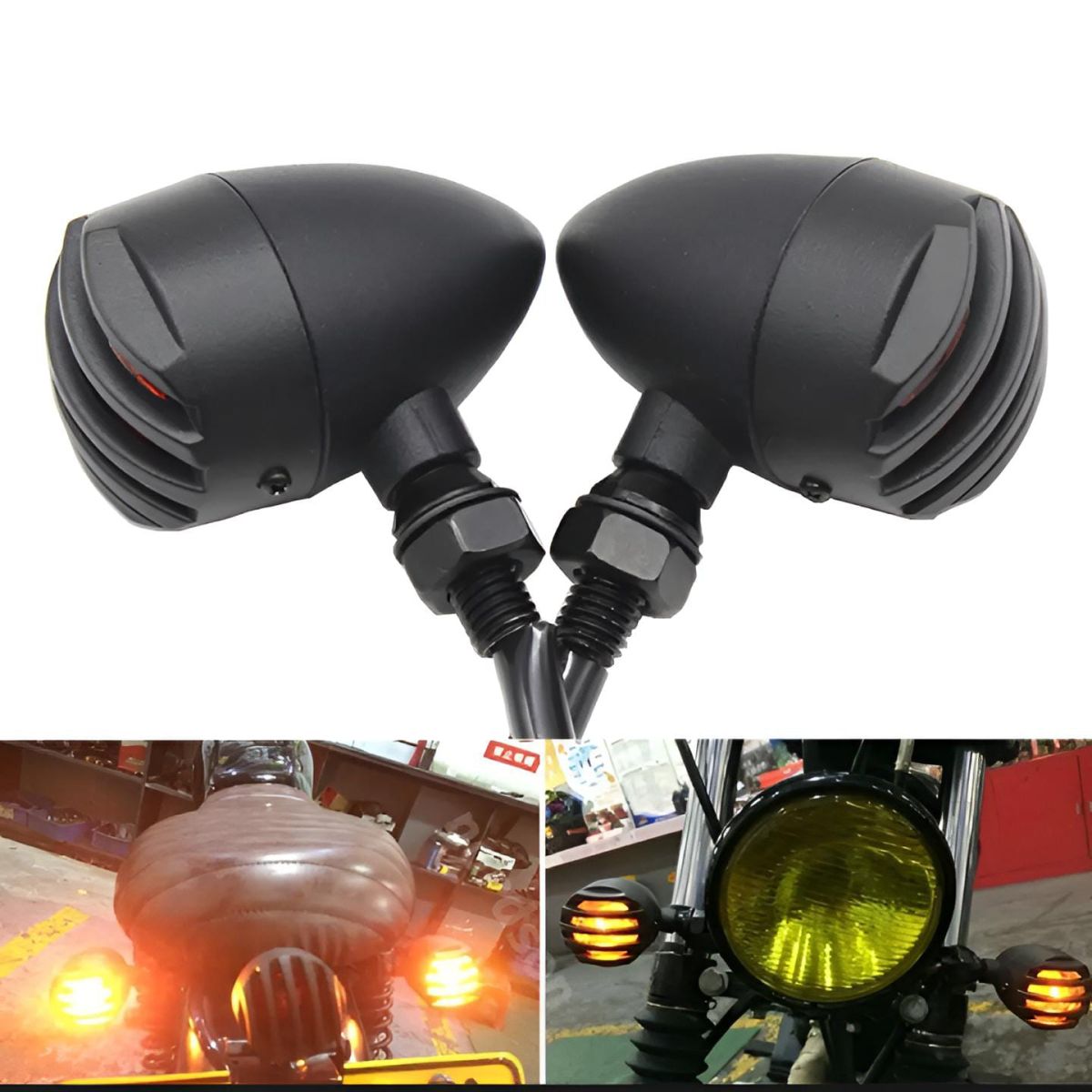 Pack of 4 grill indicators yellow led for bikes View Gallery - Pakistan