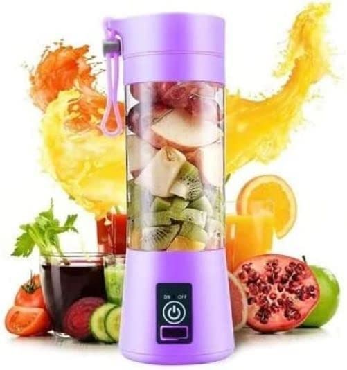 Juicer Portable Outdoor Juicing Cup Home Mini Cordless Crushed Ice Machine USB Charging Fruit Vegetable Blender 6 blades (20000 mh battery) (Random Color) View Gallery - Pakistan
