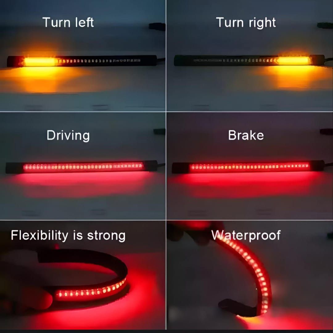 48 led back light strip with led indicators for cafe racer bikes and all bikes View Gallery - Pakistan