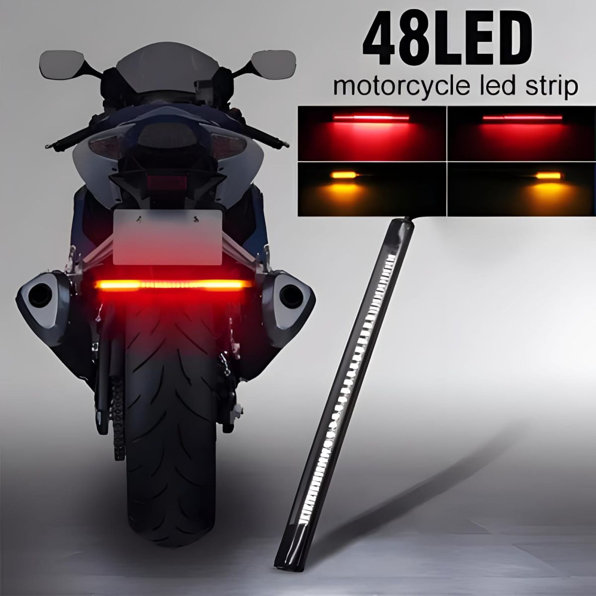 48 led back light strip with led indicators for cafe racer bikes and all bikes View Gallery - Pakistan