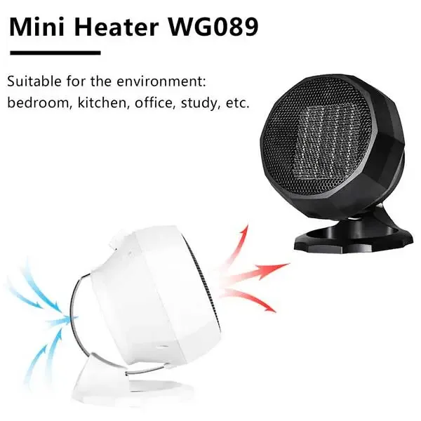 Miniature heater model WG-089..  Flexible 1800W Portable Electric Heater Fan Winter Warm Hot Fan Home Office Winter Warmer(random color ) View Gallery - Pakistan