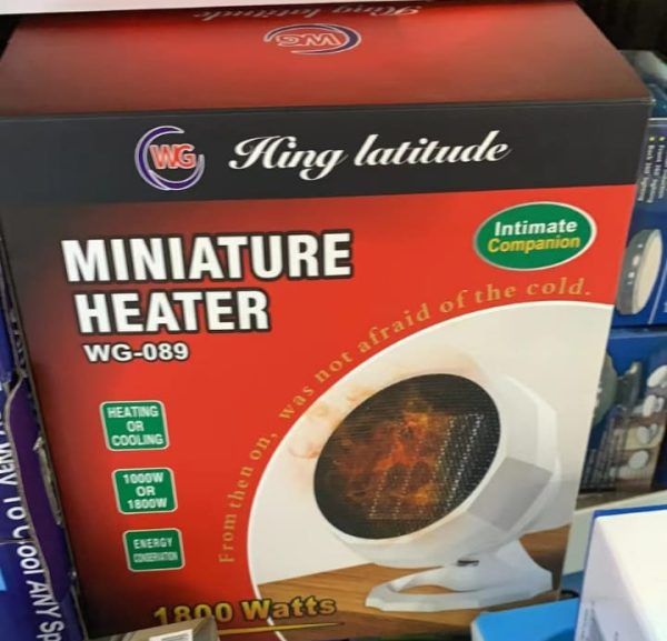 Miniature heater model WG-089..  Flexible 1800W Portable Electric Heater Fan Winter Warm Hot Fan Home Office Winter Warmer(random color ) View Gallery - Pakistan