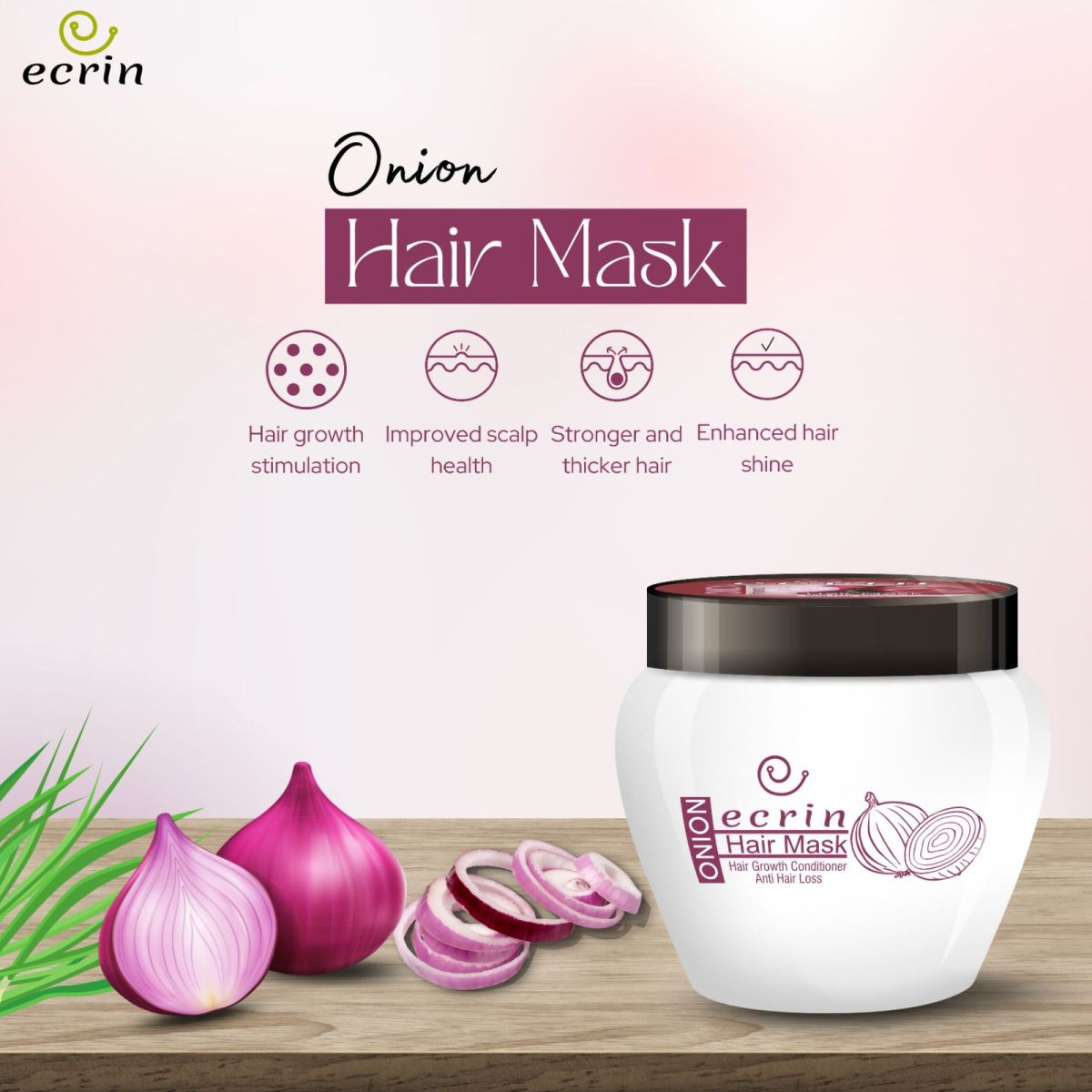 Ecrin Onion Hair Mask - Hair Treatment - 300ml View Gallery - Pakistan