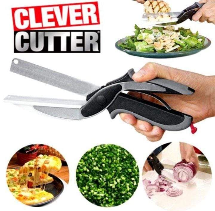 2 In 1 Clever Cutter Kitchen Scissors Quick Vegetable Cutter Vegetable Chopper View Gallery - Pakistan