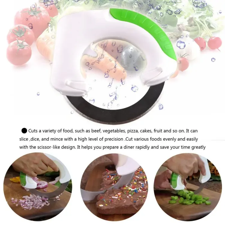 Circular Rolling Knife Stainless Steel, Universal Kitchen Knife, Round Knife Kitchen Cutter, Circular Rolling Knife View Gallery - Pakistan
