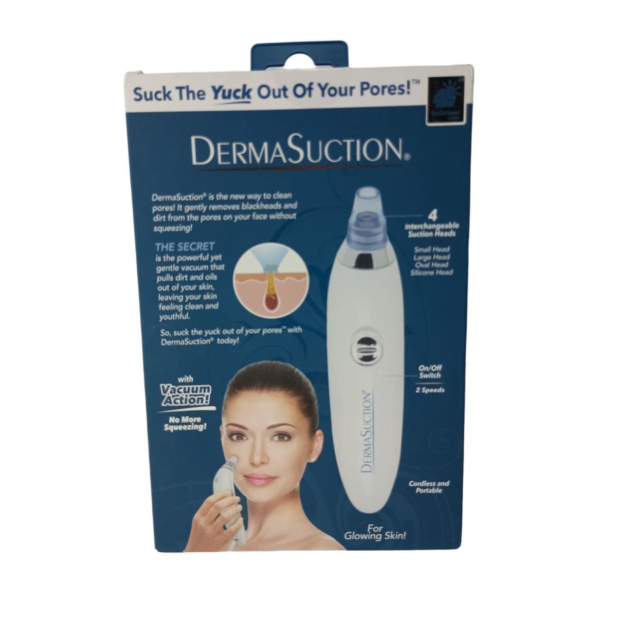 Derma suction  vacuum Blackhead Remover Pore Cleaner Electric Nose Face Deep Cleaning Skin Care Machine Aspirator Point Skin Care Tool Beauty - (Imported) ( Cell operated ) View Gallery - Pakistan