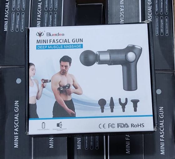Gun massager lcd display Deep Tissue Percussion Massager  For Pain Relief Mini Massageer Gun (Random Color) View Gallery - Pakistan