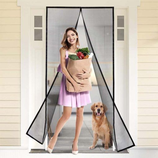 Magic Mesh Deluxe- Hands Free Magnetic Screen Door, Mesh Curtain Keeps Bugs Out View Gallery - Pakistan