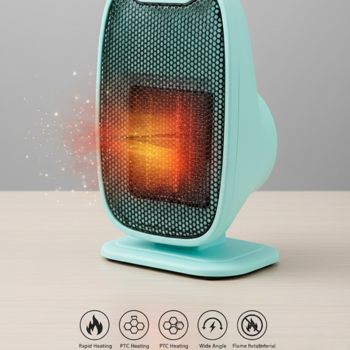 Electric Fan Heater Mini Mobile Heater Home Heating Warm Air Fan Office Room Handy Air Warmer Fan View Gallery - Pakistan