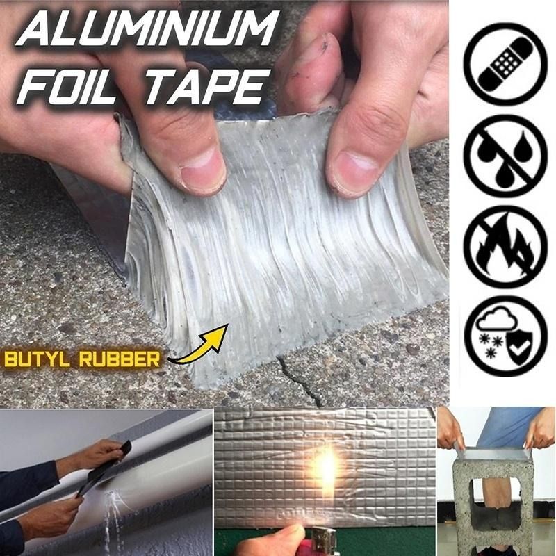 Aluminum Foil Butyl Rubber Tapes Self Adhesive Waterproof Tape 2 inch x 1.5 MTR View Gallery - Pakistan