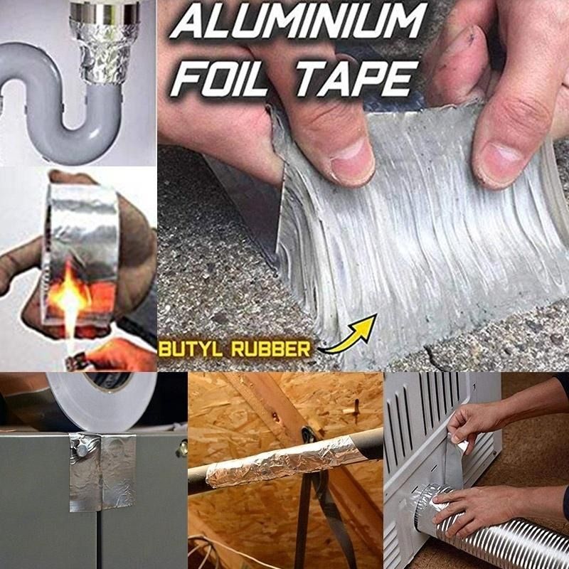 Aluminum Foil Butyl Rubber Tapes Self Adhesive Waterproof Tape 2 inch x 1.5 MTR View Gallery - Pakistan