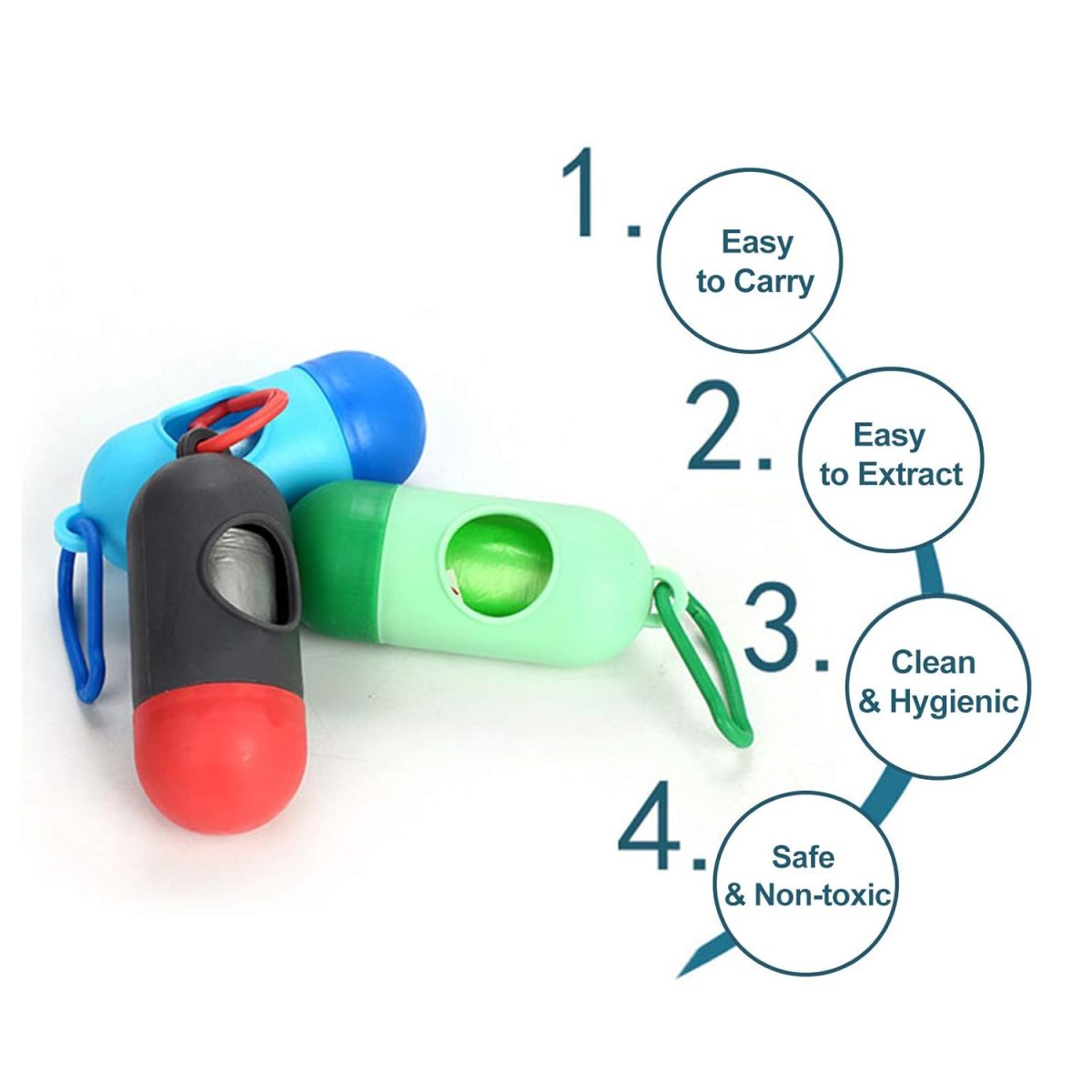 Disposable Baby Diapers Bag Box Kit  - With Dispenser Lead Clip (Random Color) View Gallery - Pakistan