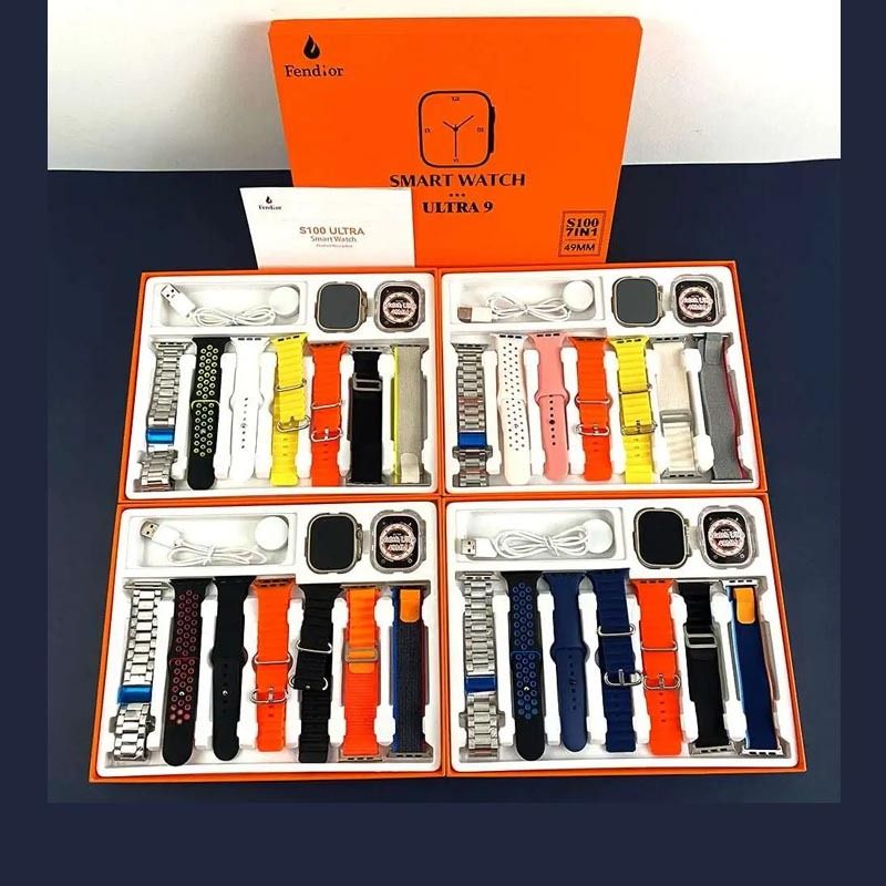 Fendior S100 Ultra Smart Watch 7in1 49mm - Random Color View Gallery - Pakistan