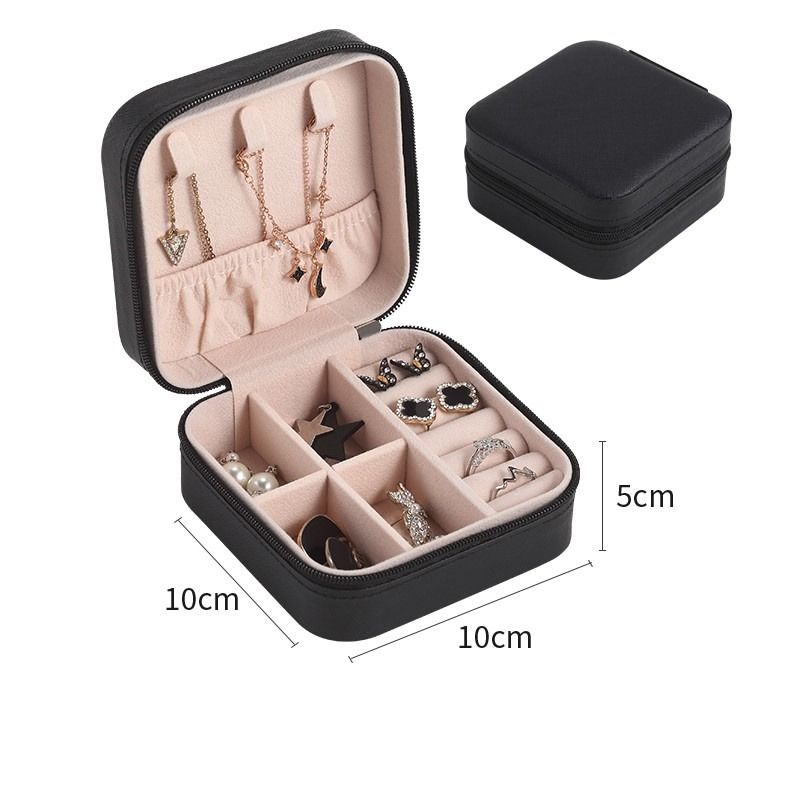 Travel Leather Pocket Jewellery Organizer  with Box (Mix/Random color) View Gallery - Pakistan