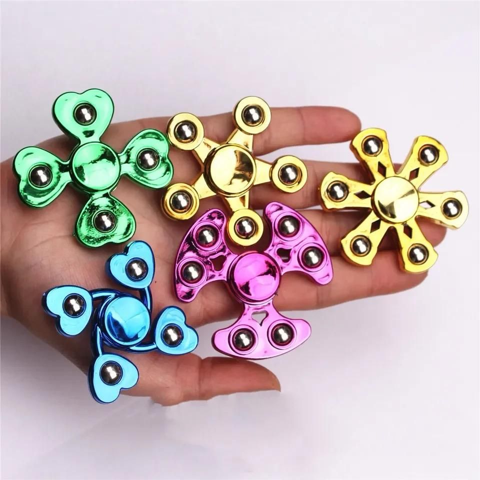 Hand Spinner Fidget Toy Stress Relief Toys Hand Spinner For Kids And Adult Fidget Spinner Metal BoDy metal balls with box .. mix random colours and design View Gallery - Pakistan