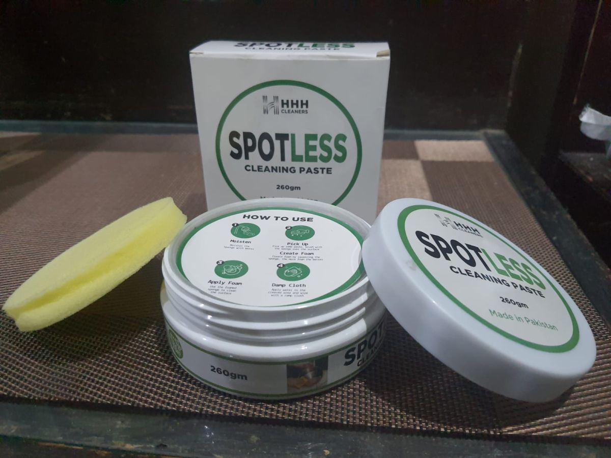 Spotless Shoe Cleaner 260gm box with Sponge View Gallery - Pakistan