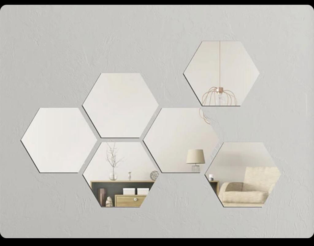 Hexagon shape Acrylic mirror wall stickers View Gallery - Pakistan