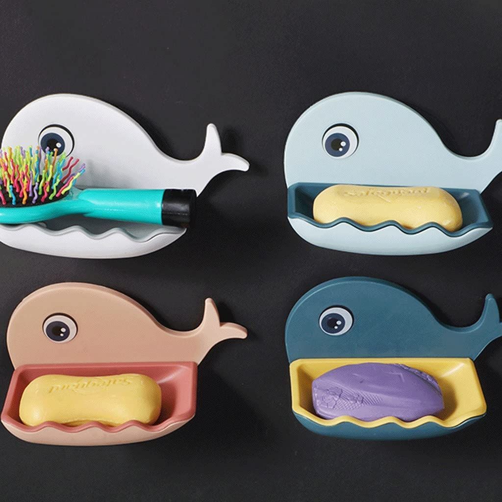 Little Whale Drain Storage Rack Dish Soap Holder for Bathroom and Shower Self Draining Waterfall Soap Tray Kitchen (Random Color) View Gallery - Pakistan