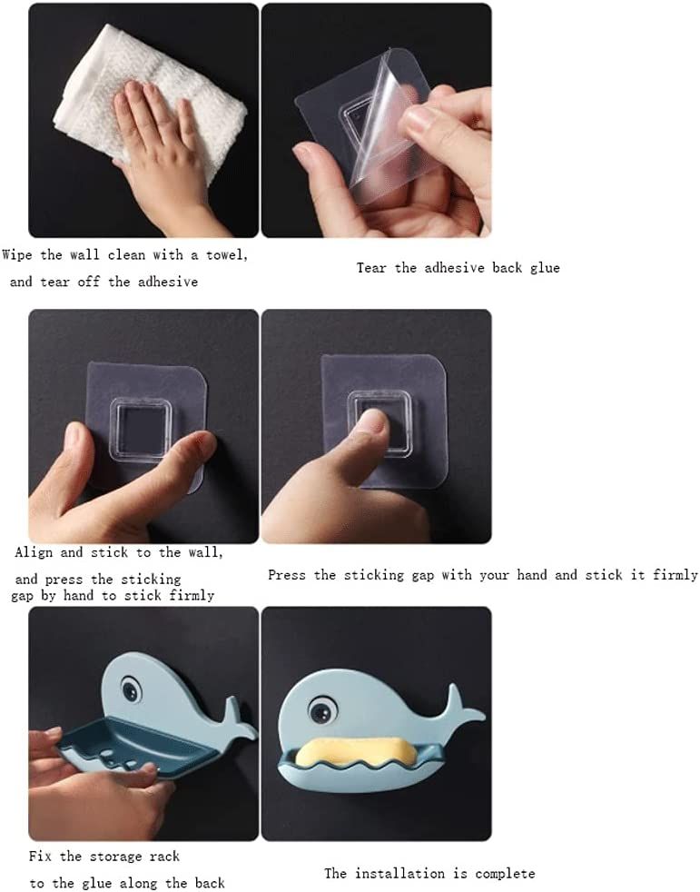 Little Whale Drain Storage Rack Dish Soap Holder for Bathroom and Shower Self Draining Waterfall Soap Tray Kitchen (Random Color) View Gallery - Pakistan