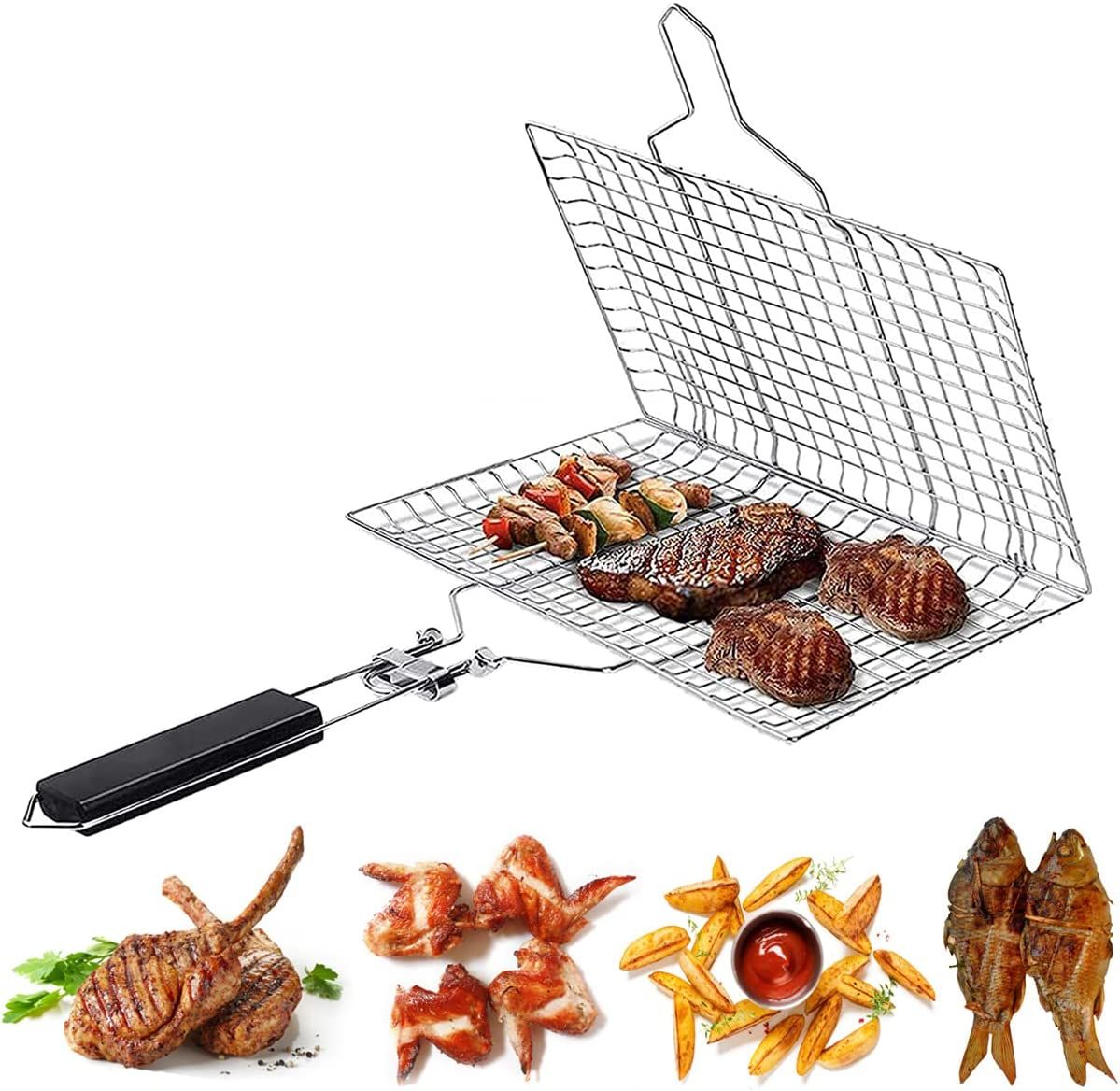 Bbq Stainless Steel Hand Grill (Small Size).