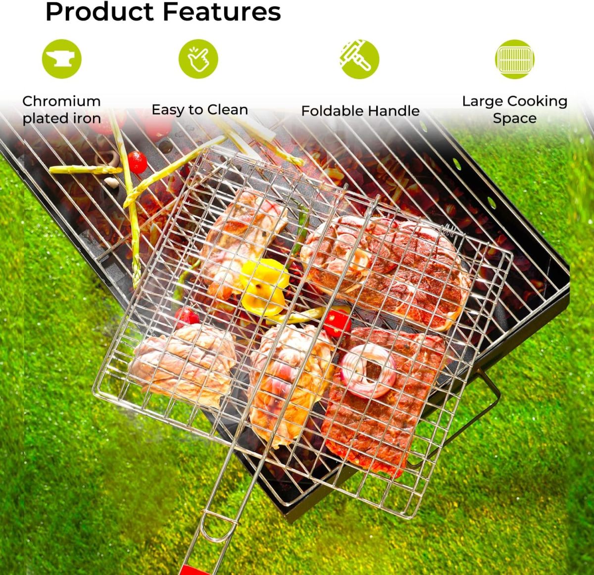 Bbq Stainless Steel Hand Grill (Small Size). View Gallery - Pakistan