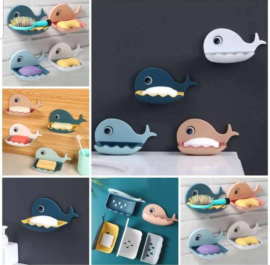 Fish Soap Stands for Bathroom Double Layers Plastic Adhesive Waterproof Wall Mounted Bar Soap Dish Holder Rack for Shower Wall, Kitchen, Bathroom Multicolor (Pieces 1) View Gallery - Pakistan