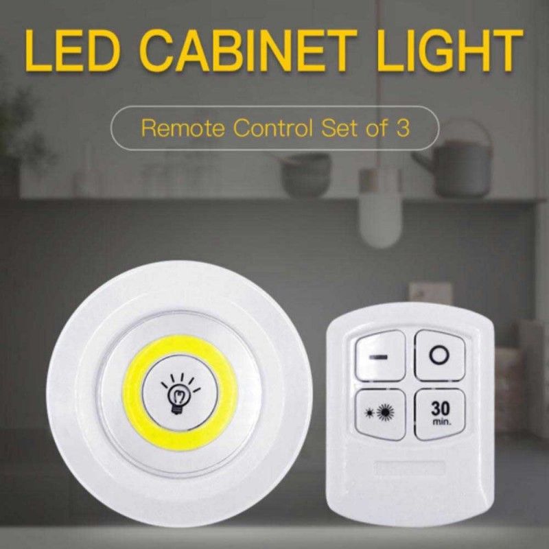 Tap LED Light With Remote Control (Pack of 3 Lights) View Gallery - Pakistan