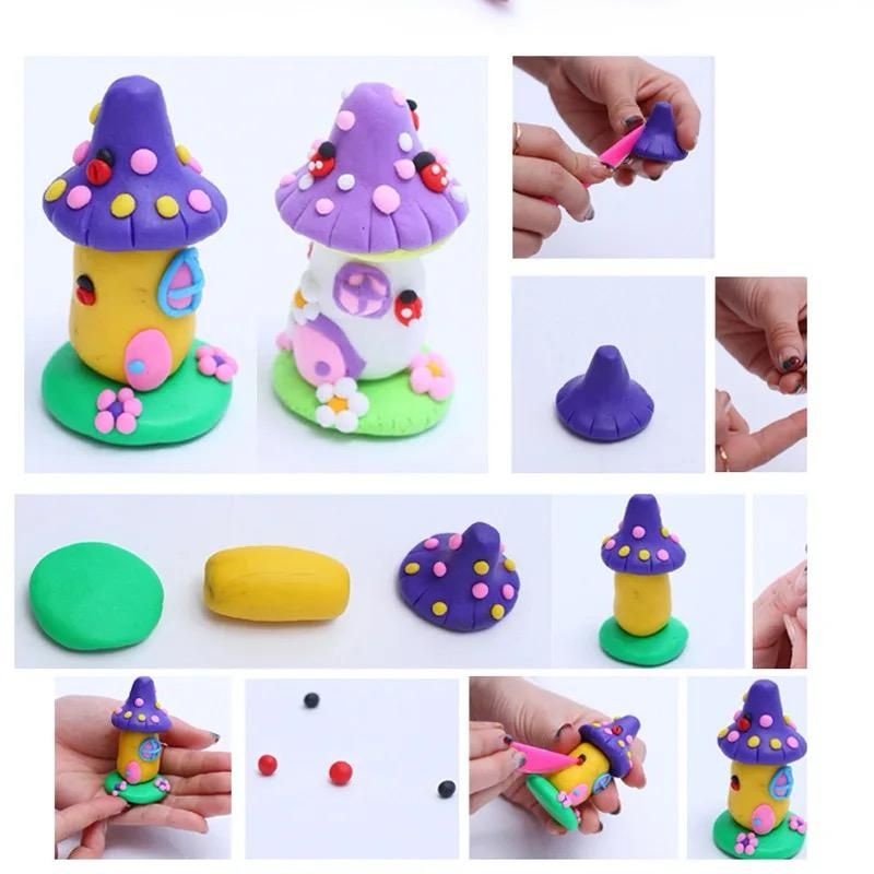 5D New 12 Colors Dough Playdough Polymer Clay DIY Toy Super Light Clay View Gallery - Pakistan