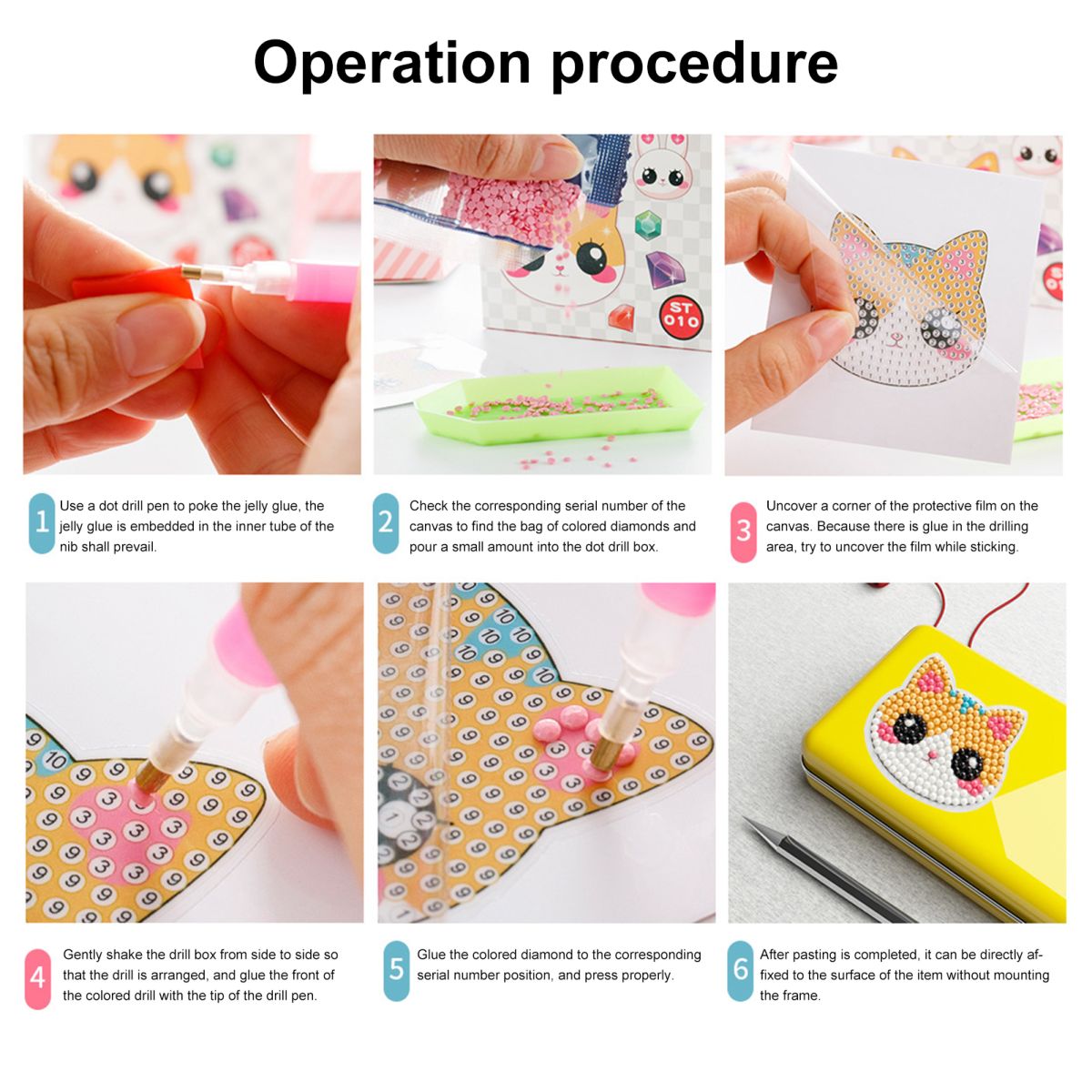 Diamond painting sticker kit ( for kids )random designs View Gallery - Pakistan
