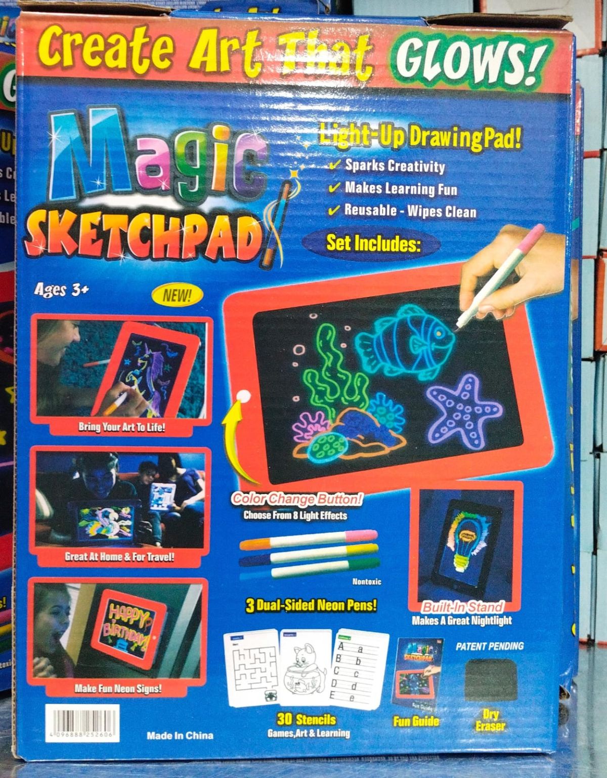 Magic Pad Light Up Glow Drawing Board LED Draw Sketch Tablet for Art 8 light effect View Gallery - Pakistan