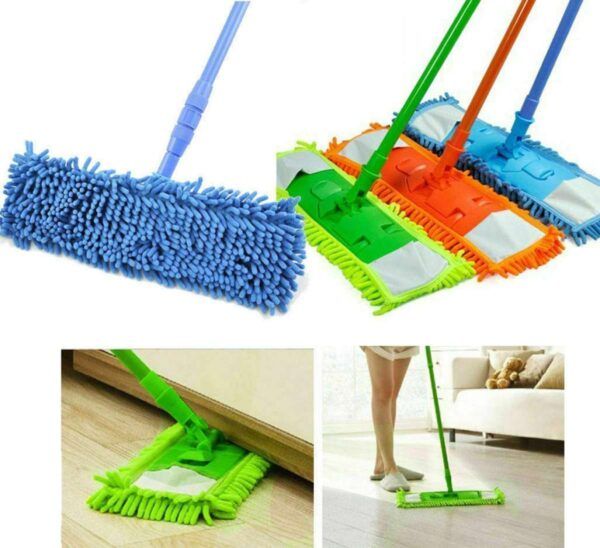 Mop, Floor Cleaner Home Cleaning Supply Flat Mop Microfiber Wet Dust Mop Wet &amp; Dry Mop (random Colors) View Gallery - Pakistan