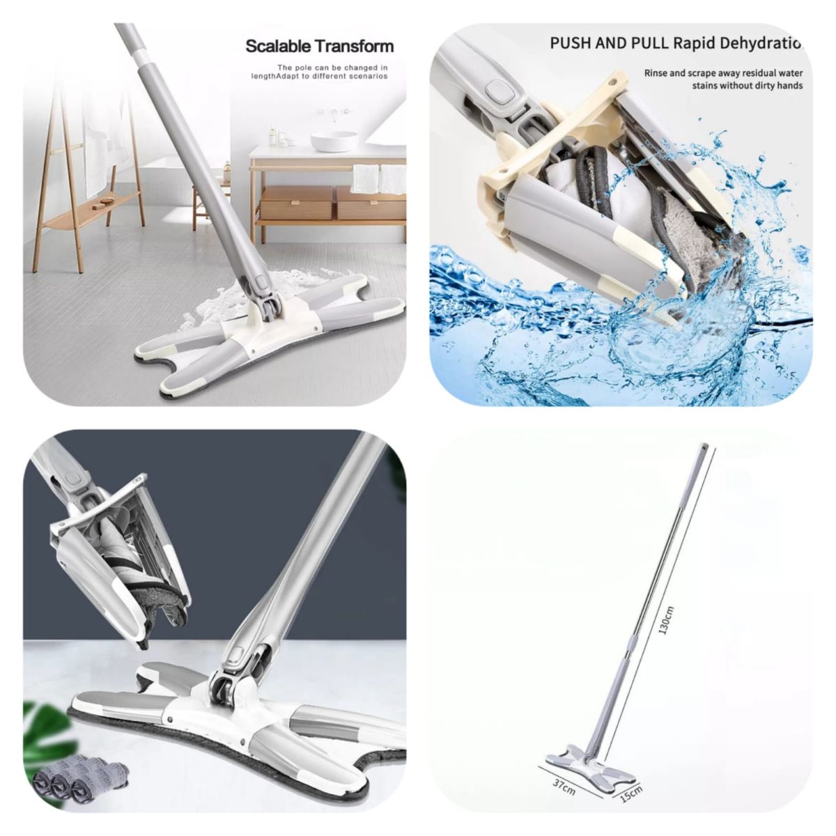 X Mop Manual Extrusion Hand-free Flat Squeeze Mop Household Cleaning Tool View Gallery - Pakistan