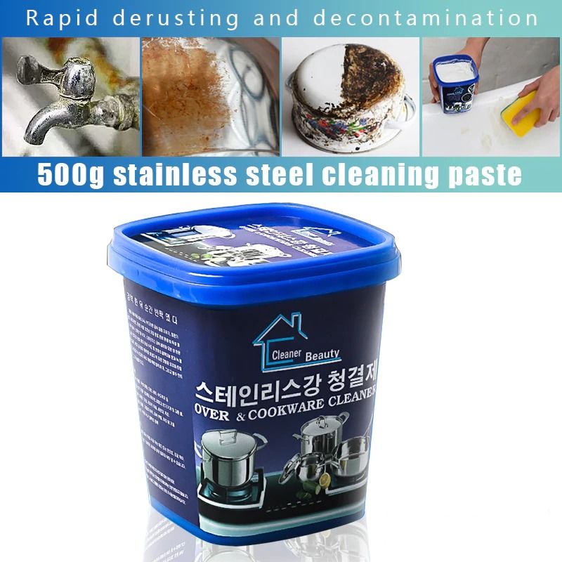 Cleaner Kitchen Washing Pot Bottom Black Scale Decontamination Household Stainless Steel Cleaning Paste Powerful (  Made in China )500g View Gallery - Pakistan