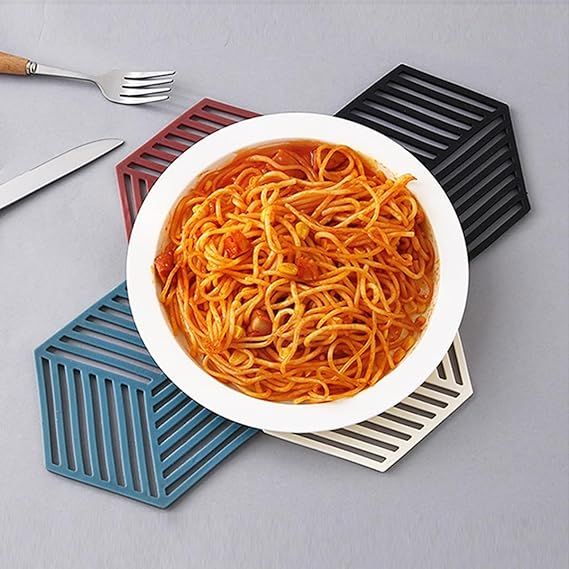 1PCS Multifunction Heat Resistant Silicone Mat Drink Cup Coasters Nonslip Pads Pot Holder Table Placemat Kitchen Accessories (random color) View Gallery - Pakistan