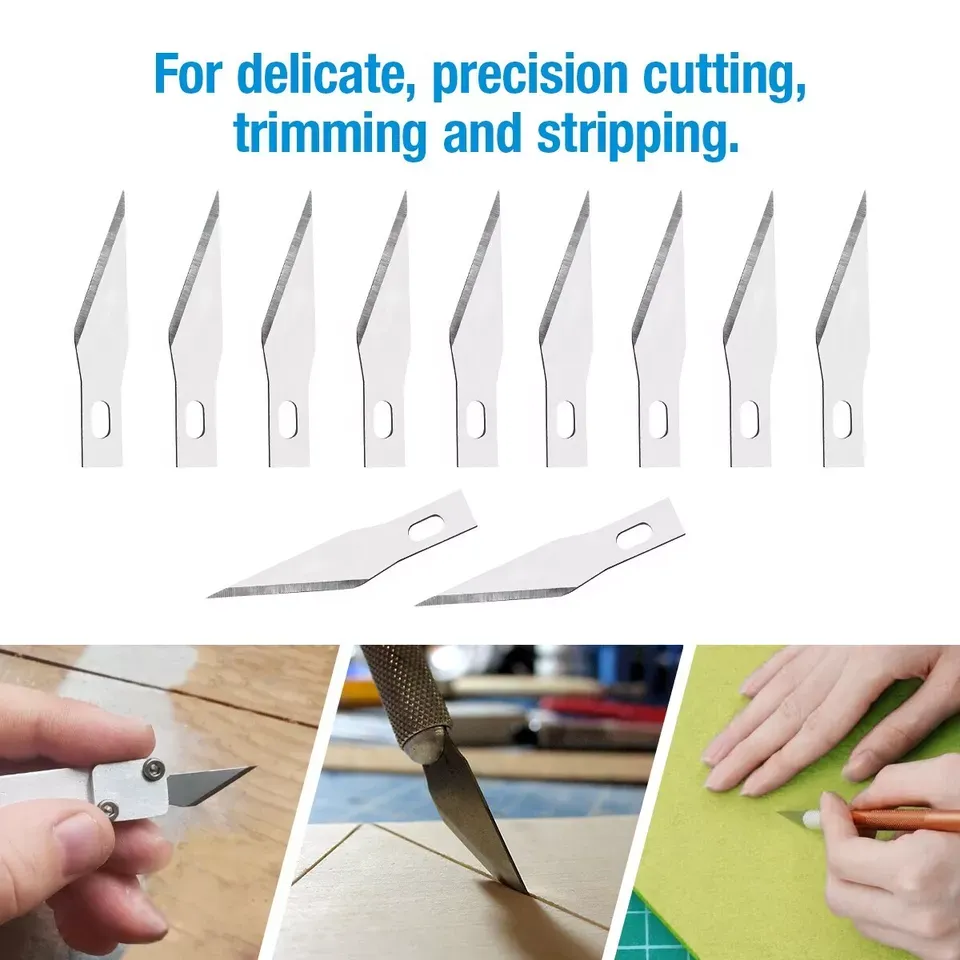 Pen Knife | Detail Precision Cutting tool | Paper, model making, etching, carving Cutter with 6 Blades + 1 Handle View Gallery - Pakistan