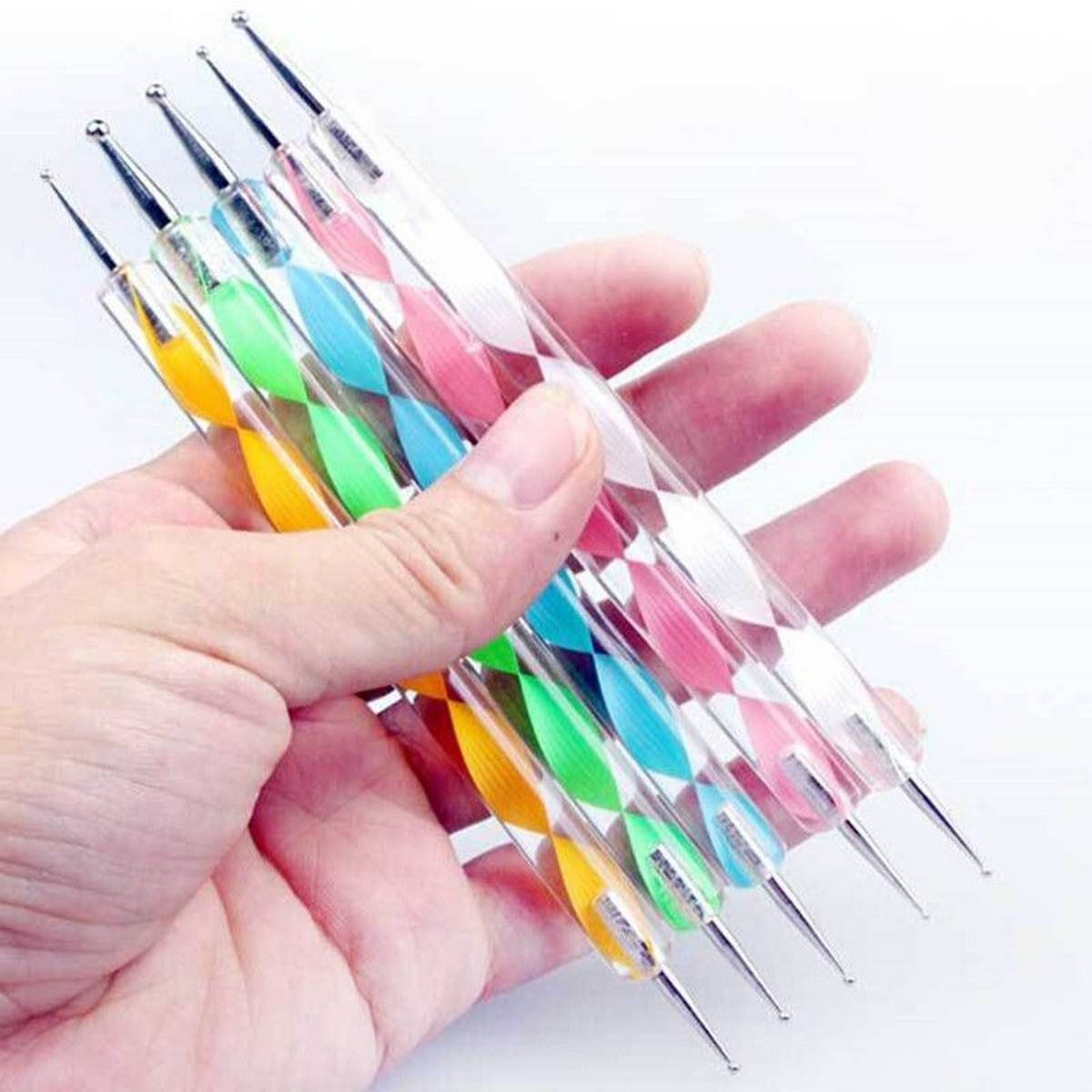5pcs Dotting Pen Tool Nail Art Dot Doting Tool Set Manicure Painting Kit Design View Gallery - Pakistan