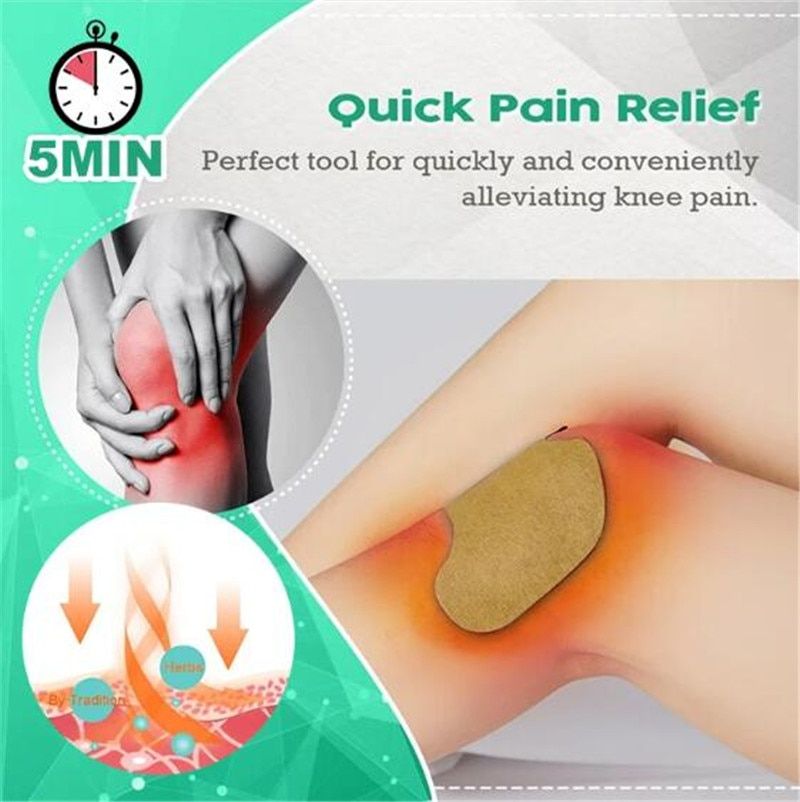 New Knee Plaster Sticker Wormwood Extract Knee Joint Ache Fast Pain Relieving Paster Knee Rheumatoid Arthritis Body Patches( 10 patches) View Gallery - Pakistan