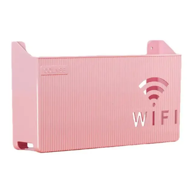 Router Storage Box Wall-mounted Plastic Cable Power Bracket Box Home Decoration Wireless Router Wifi Decoration, Set-top Box Rack( random color ) View Gallery - Pakistan
