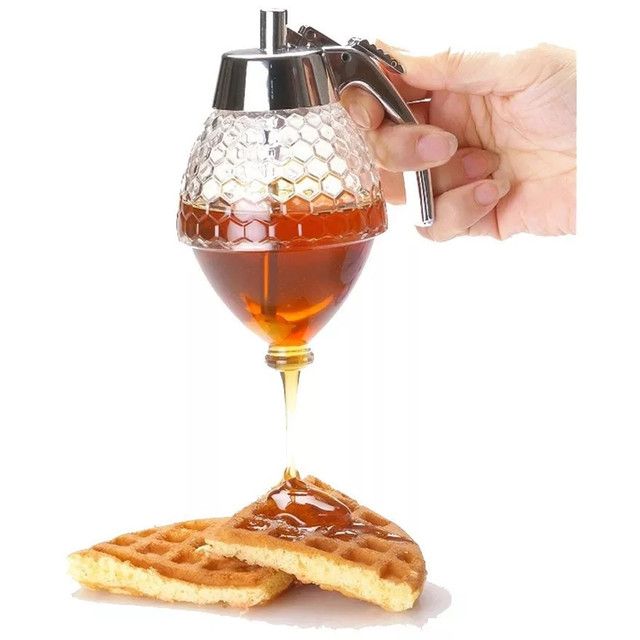 Honey Juice Syrup Dispenser Pot Jar For Kitchen Bee Drip Storage 200ML View Gallery - Pakistan
