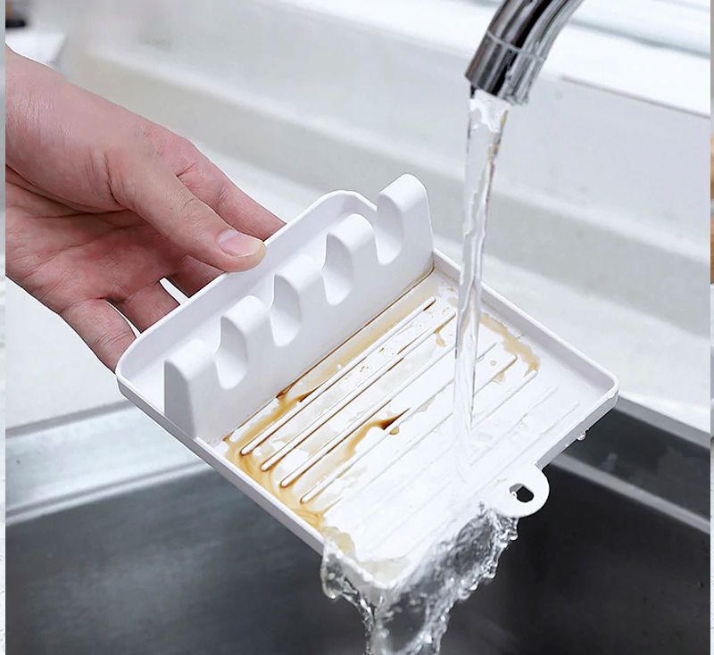 Spoon Rest (Plastic)   - Kitchen Utensil Rest (Random Color) View Gallery - Pakistan