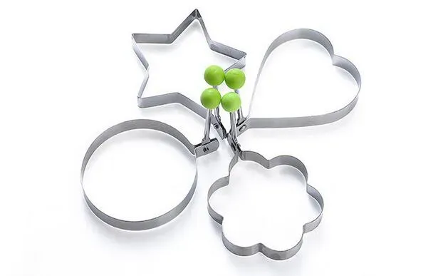 Pack of 4 Egg Shaper Kitchen Tools Star, Heart, Round, Flower Shaped Stainless Steel -  (random color ) View Gallery - Pakistan