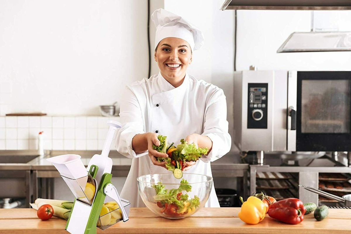 4 In 1 Vegetable Cutter Chopper Adjustable Multi-function  Cutter Vertical Vegetable Cutter Kitchen Shredder Grater Artifact(random color ) View Gallery - Pakistan