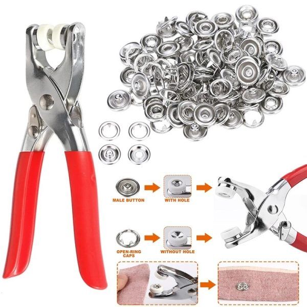Metal – Button Press Tool For All Cloths | Tich Button Press Plier With 50 Buttons. View Gallery - Pakistan