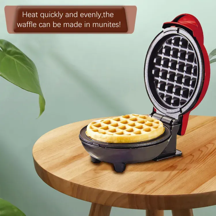 Mini Waffle Maker Breakfast Machine Non Stick Easy Clean  (random color ) View Gallery - Pakistan