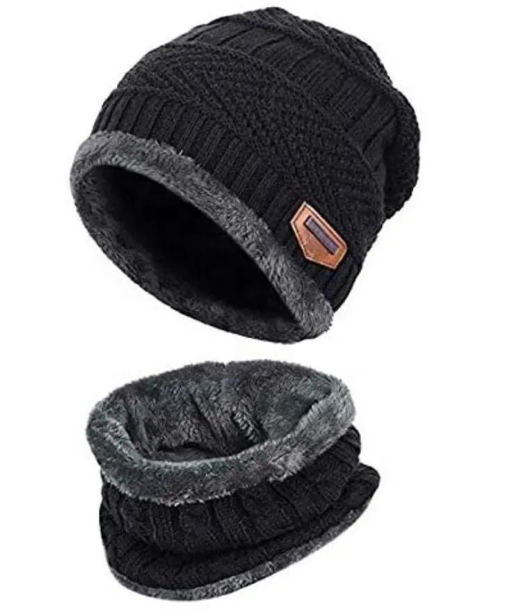 Coral Fleece Scarf Hats Winter Beanies Soft For Men's and Women's View Gallery - Pakistan