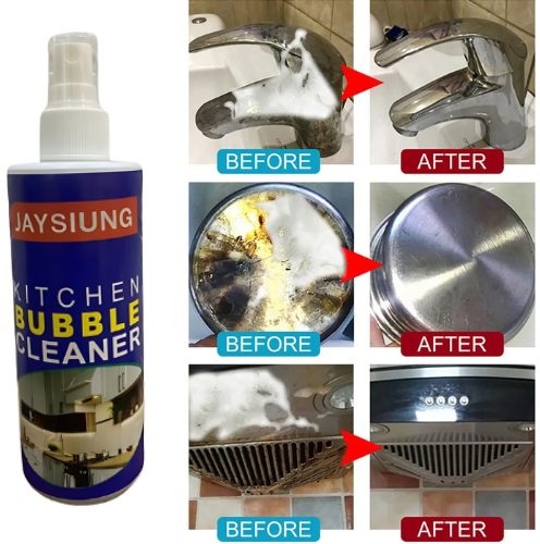 Kitchen Bubble Grease Cleaner 250ML | Dirt Grease dust cleaner for car, kitchen, home View Gallery - Pakistan