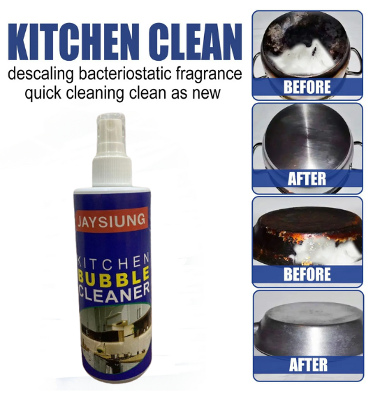 Kitchen Bubble Grease Cleaner 250ML | Dirt Grease dust cleaner for car, kitchen, home View Gallery - Pakistan